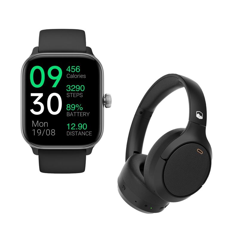 Pack Smartwatch Black Rhythm + Audífonos Black BeatMaster-0