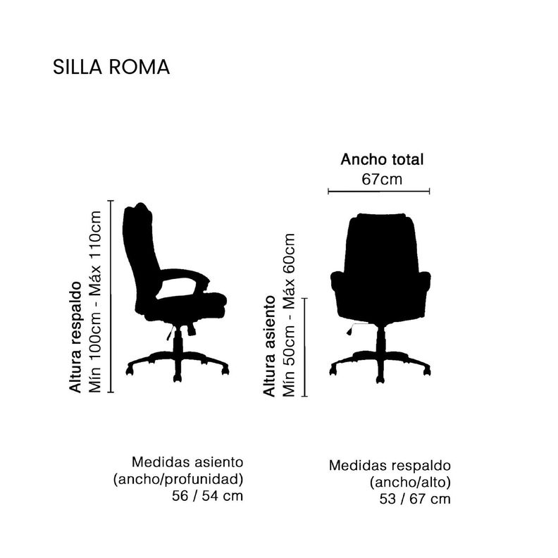 Silla Escritorio Bela Oficina Ejecutiva Negra Levo-4