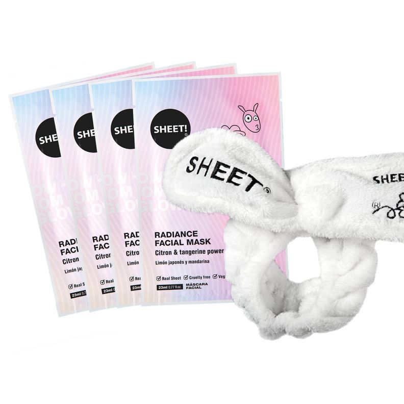 Pack De 4 Mascarillas Faciales Radiance Y Cintillo Sheet-0