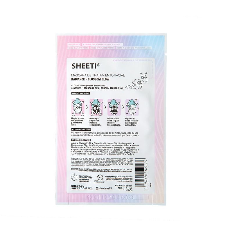 Pack De 4 Mascarillas Faciales Radiance Y Cintillo Sheet-2