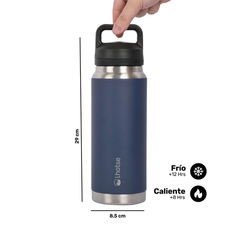 Botella Térmica Insulada Indo 800ml Blue Lhotse-3
