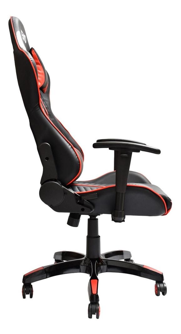 Silla Gamer Escritorio Ergonómica Negra Roja Levo-4