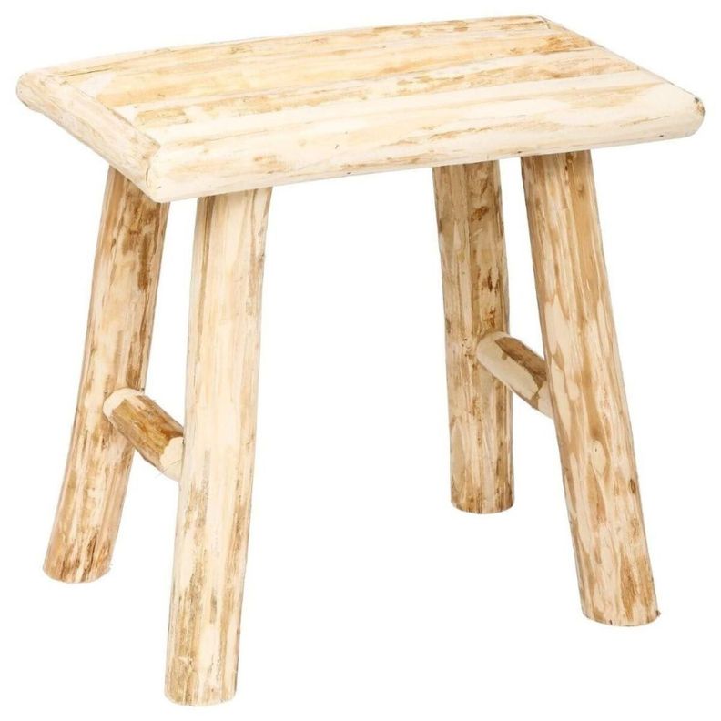 Taburete De Madera Woody Natural Atmosphera-0
