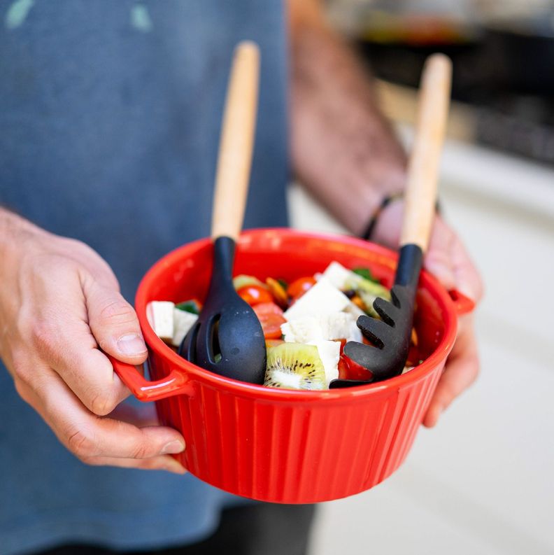 Fuente De Cerámica Para Horno Cacerola Olla Roja Simplit-1