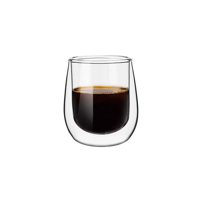 Set 2 Tazas Vidrio Doble Pared Expreso 80 ml Simplit-1