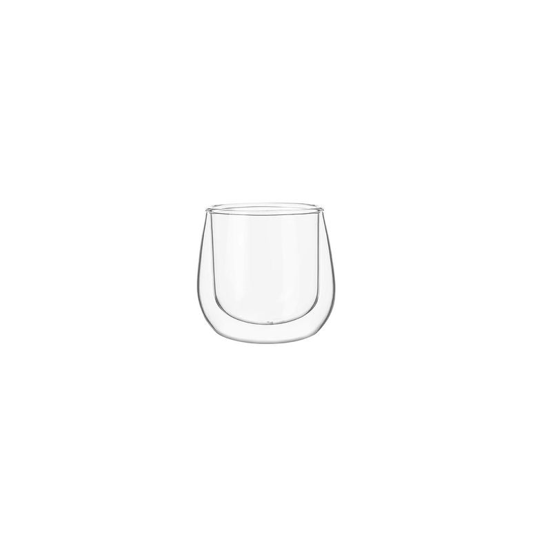 Set 2 Tazas Vidrio Doble Pared Espreso 80 ml Simplit Transparente