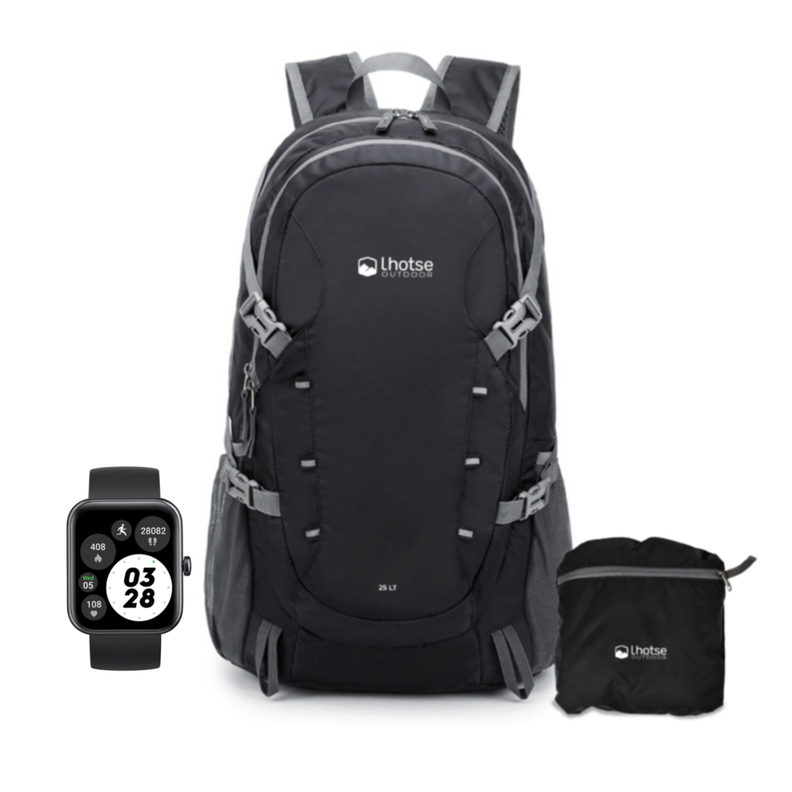Pack Black Smartwatch Live mini 206 + Mochila Outdoor Lhotse-0
