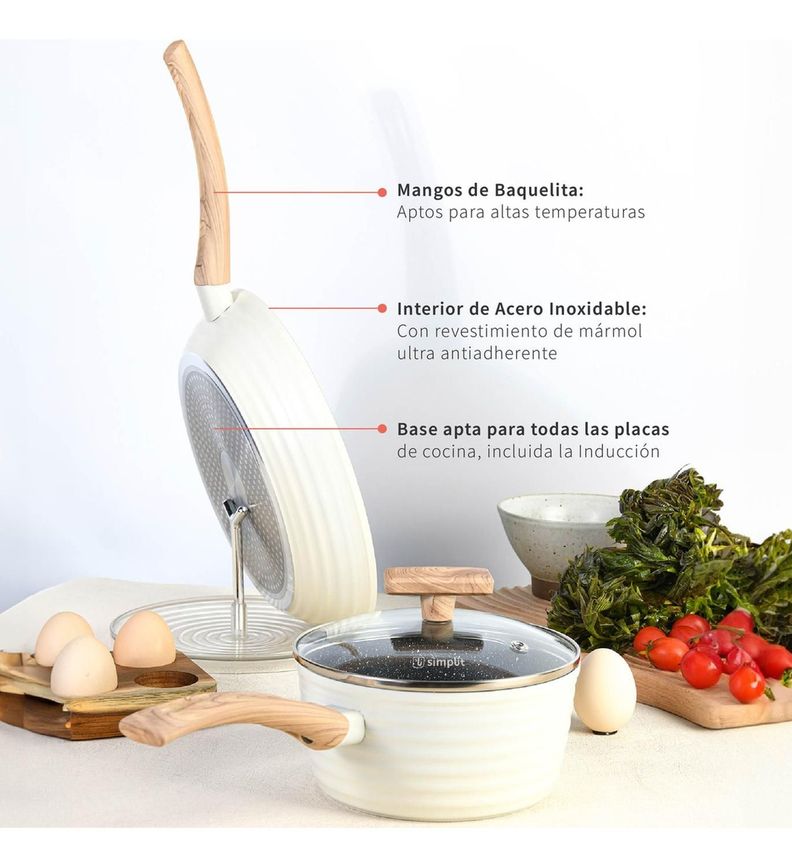 Batería de Cocina Antiadherente Savannah 9 Piezas-4