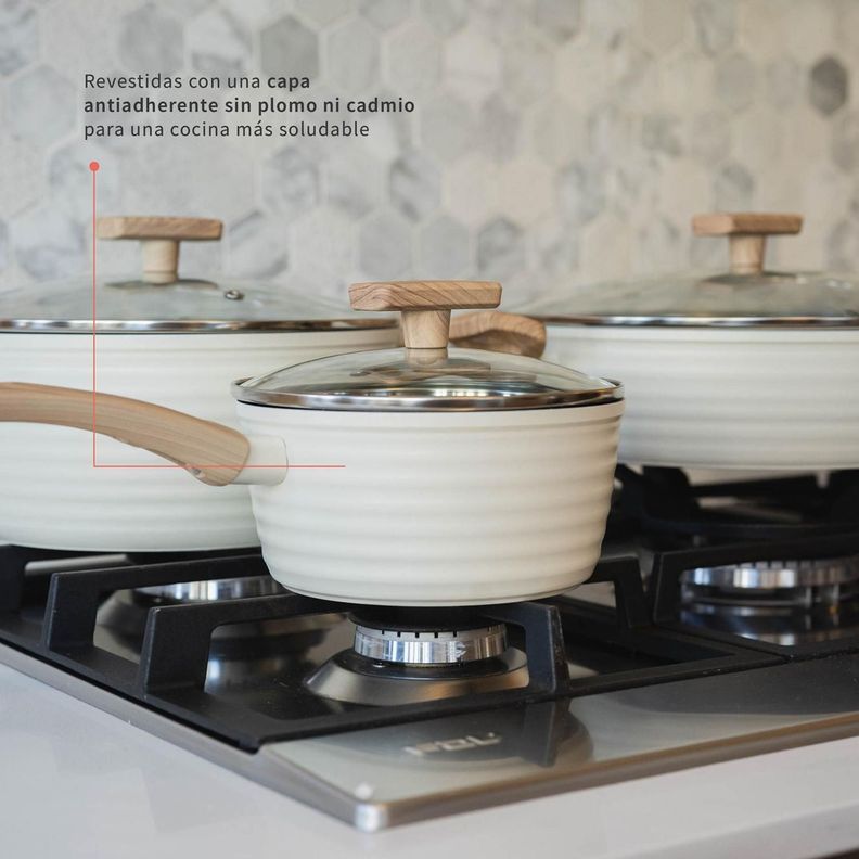 Batería de Cocina Antiadherente Savannah 9 Piezas-6