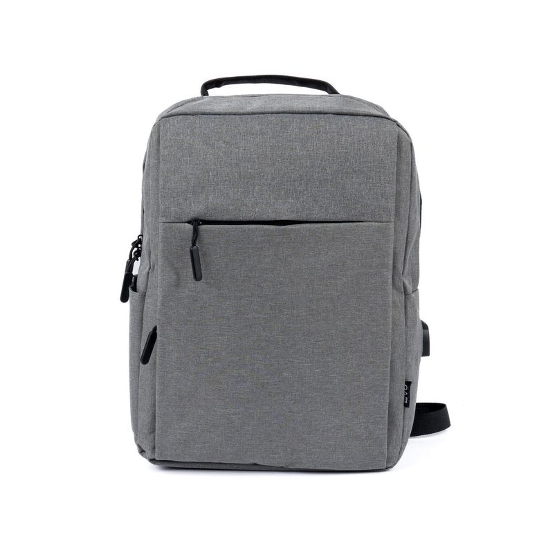 Mochila para Notebook con Puerto USB 15" Gris Levo-0
