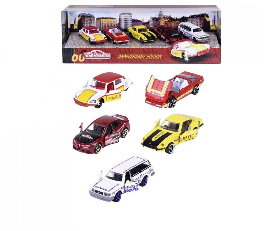Set 5 Autos Anniversary Premiun Majorette Surtido