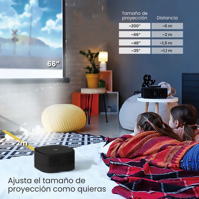 Proyector Portatil Inalámbrico Smart Lumix 9000lm BT Levo-7
