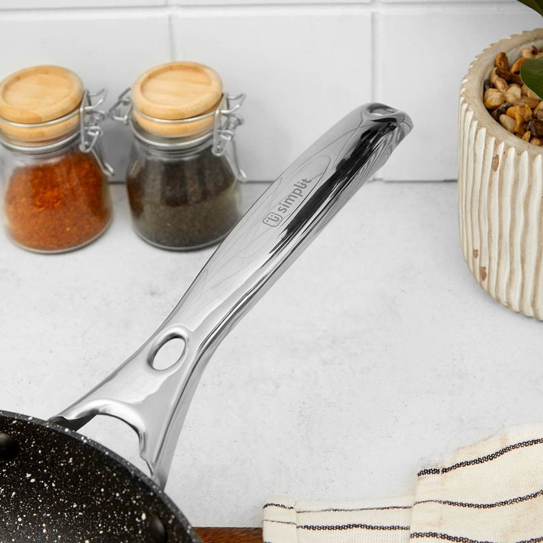 Set 2 Sartenes Cobre Antiadherente 28cm Tapa + 24cm Simplit-5