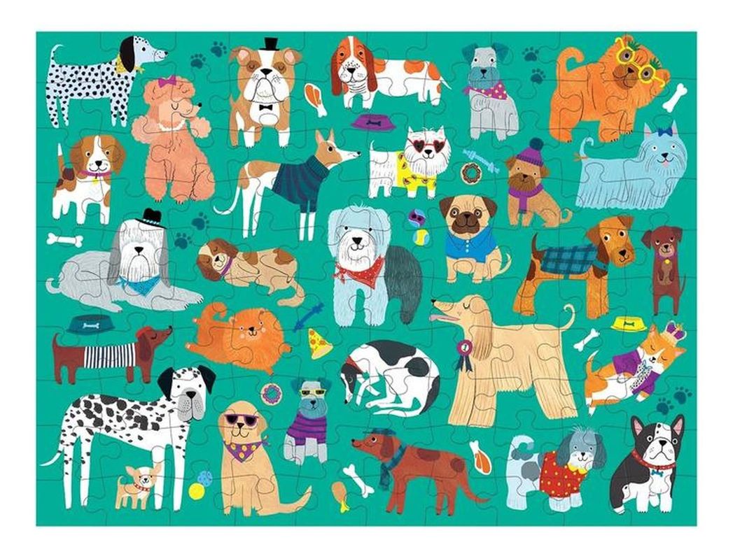 Puzzle 100Pcs Doble Perros Y Gatos Mudpuppy-1