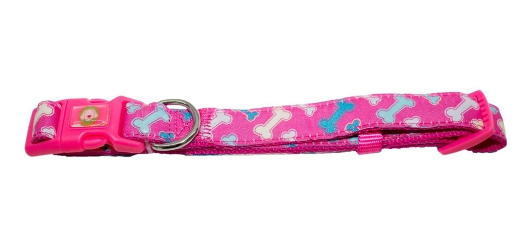 Collar Huesos Perro L Fucsia Mascan-0
