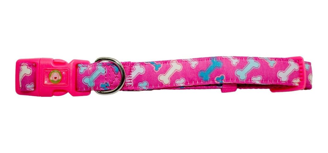 Collar Huesos Perro L Fucsia Mascan-1
