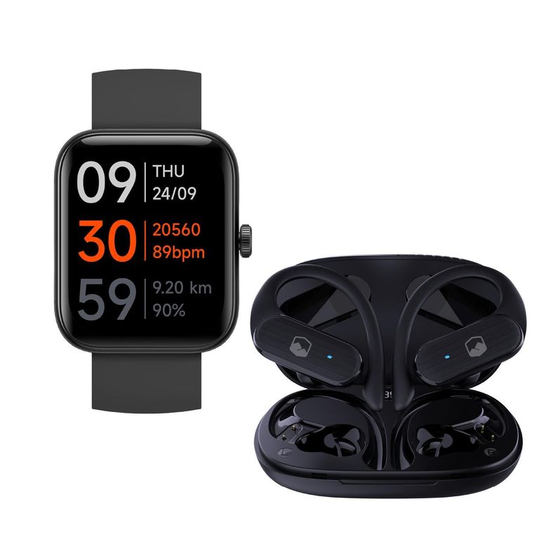 Pack Smartwatch GPS MoveOn 7 Black + FitBuds Lhotse-0