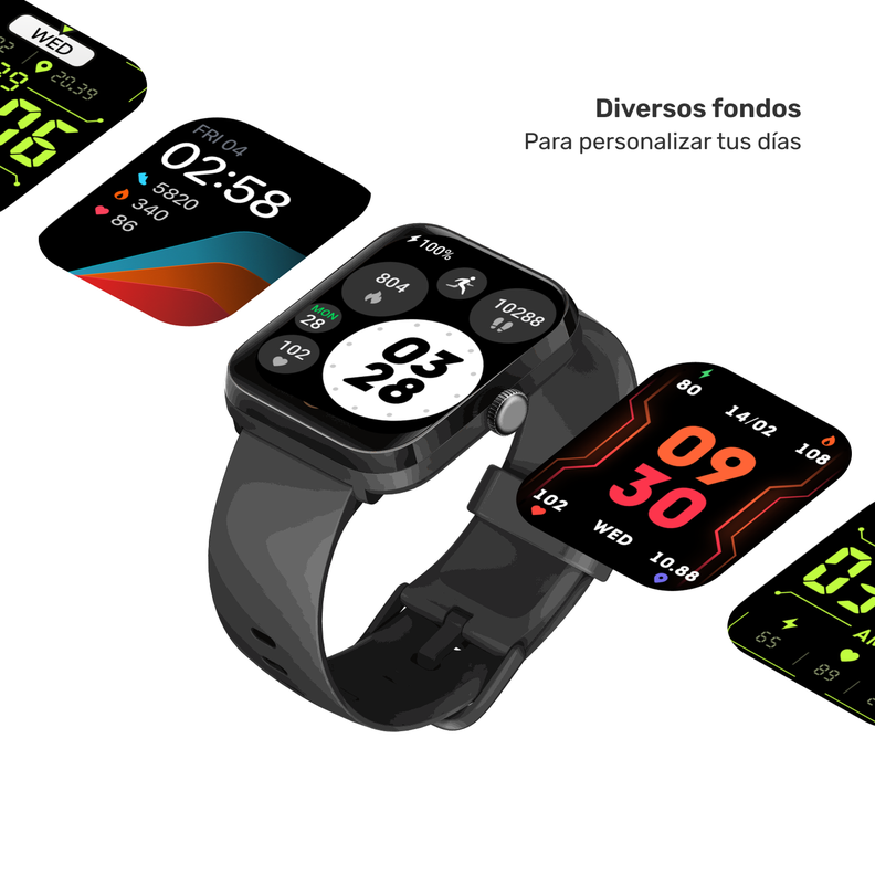 Pack Smartwatch GPS MoveOn 7 Black + FitBuds Lhotse-4