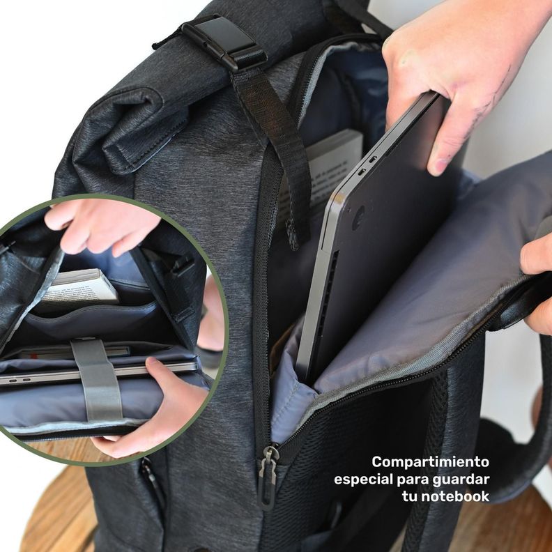 Mochila Antirrobo Lhotse Gris Oscuro MA147-2