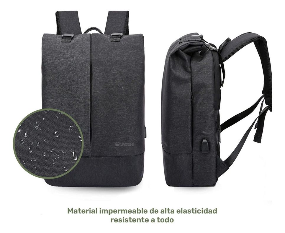 Mochila Antirrobo Lhotse Gris Oscuro MA147-4