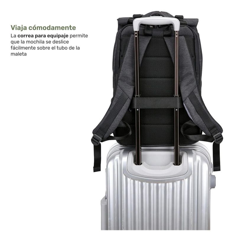 Mochila Antirrobo Lhotse Gris Oscuro MA147-5