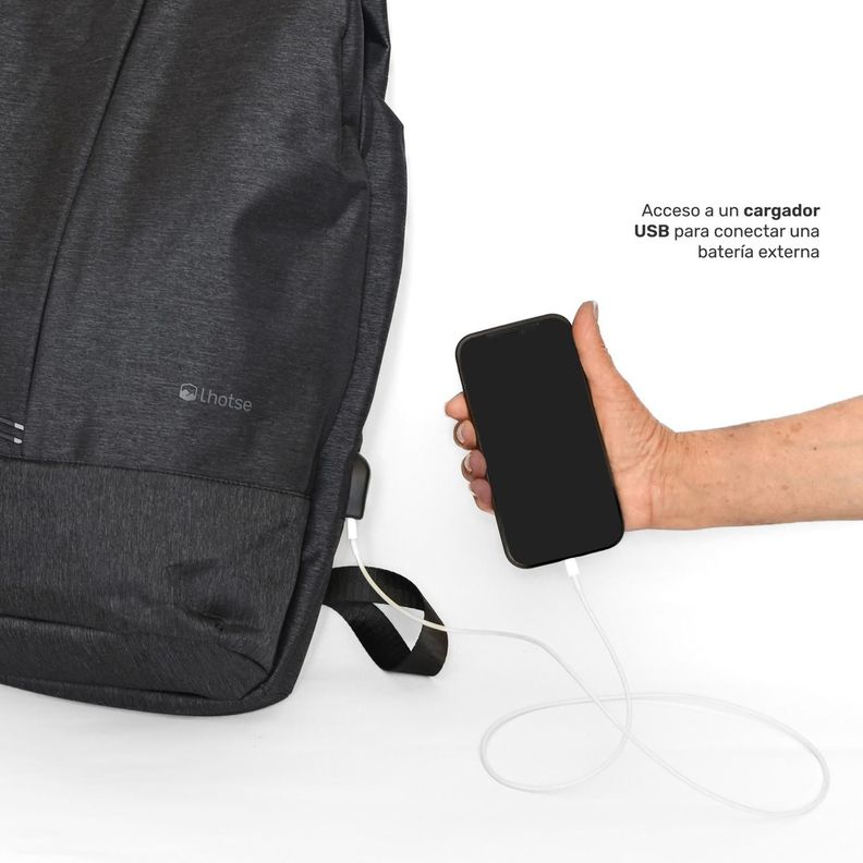 Mochila Antirrobo Lhotse Gris Oscuro MA147-7