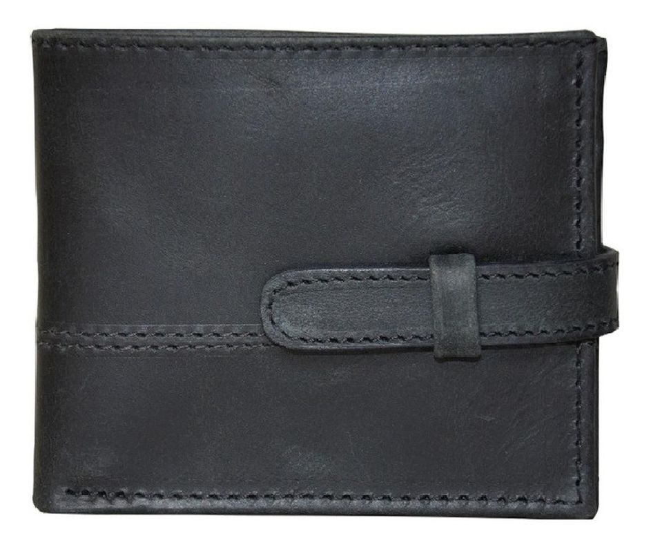 Billetera Cuero Pehoé Con Pasador Hecha a mano Raiquen-0
