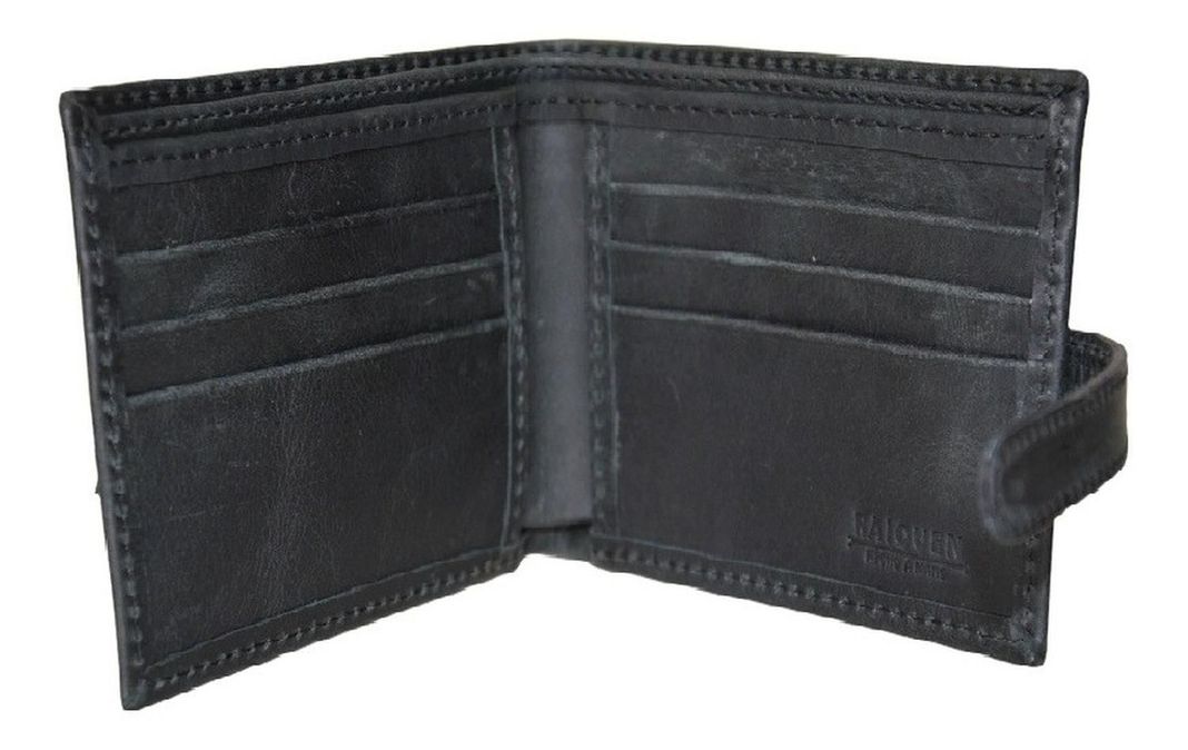 Billetera Cuero Pehoé Con Pasador Hecha a mano Raiquen-1