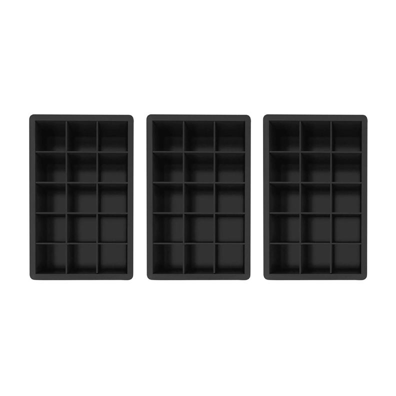 Pack 3 Cubetas de Hielo Silicona 15 Hielos-0