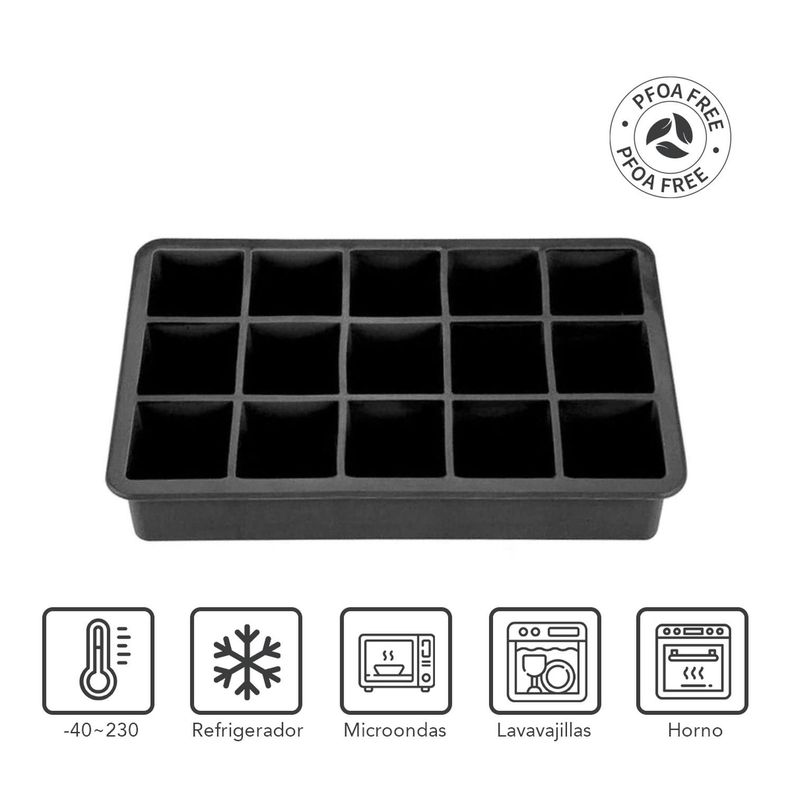 Pack 3 Cubetas de Hielo Silicona 15 Hielos-2