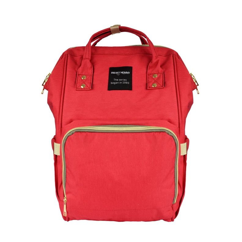 Mochila Maternal Pañalera Bebé Freaky Mommy Roja-0