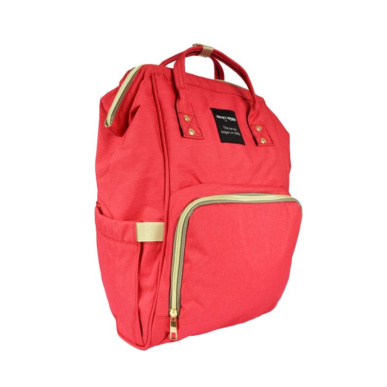 Mochila Maternal Pañalera Bebé Freaky Mommy Roja-4