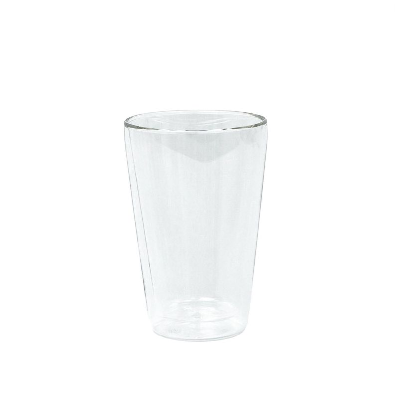 Set 2 Vasos Vidrio Doble Pared 400 ml Simplit Transparente