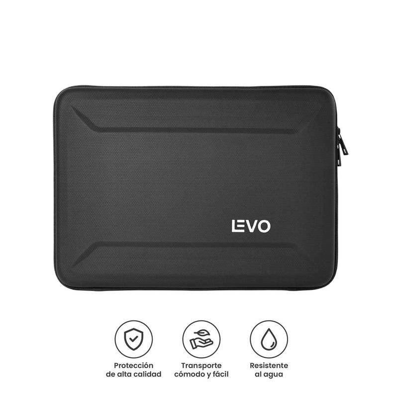 Funda HardShell para Notebook 13-14" Negro Levo-3