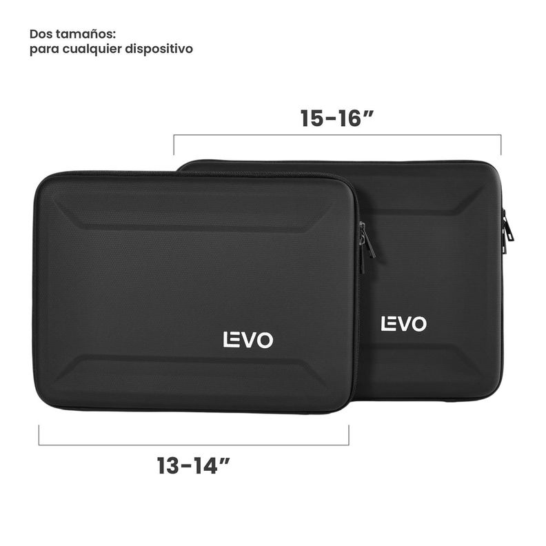 Funda HardShell para Notebook 13-14" Negro Levo-4