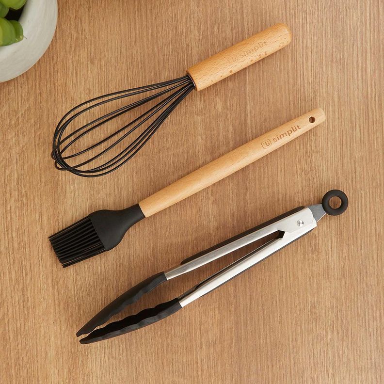 Set 12 Utensilios Cocina Silicona Negro Simplit-6