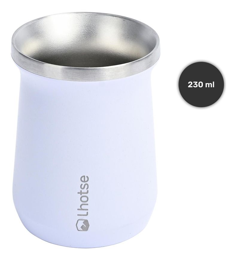Termo Liquido Classic 1,3 lts + Mate Bombilla Lhotse White-4