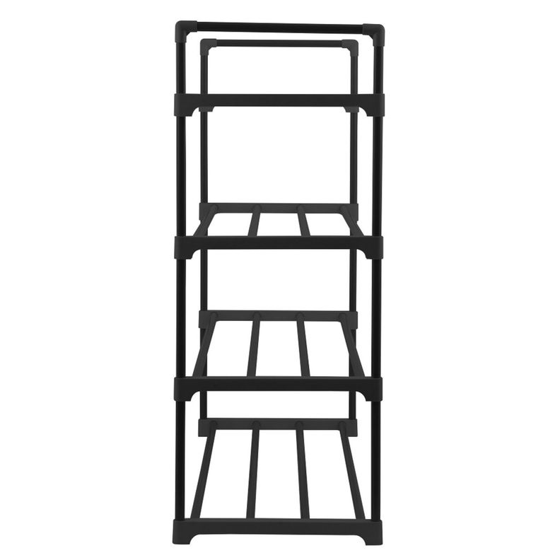 Porta Zapatos 65x29x74 cm Metal con Plástico Negro DAY-1