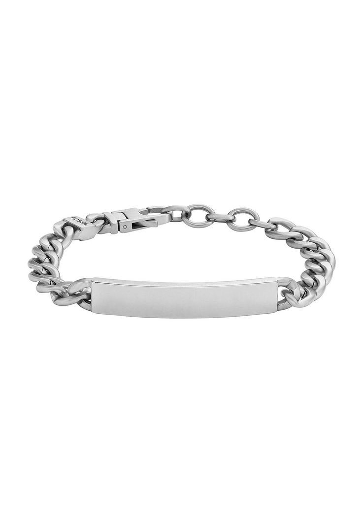 Pulsera Fossil  JF04164040 Plateado Hombre-0
