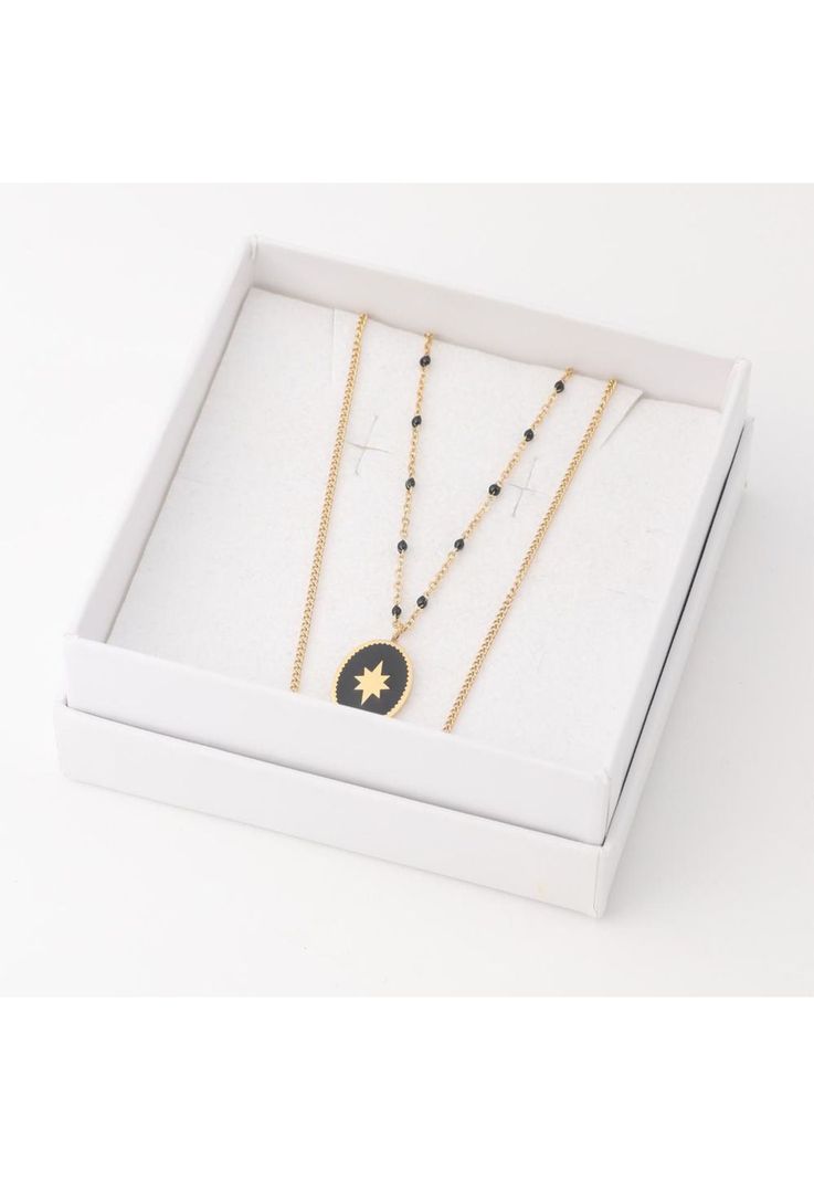 Collar Doble 19V69 Italia Dorado Mujer STNE580-2