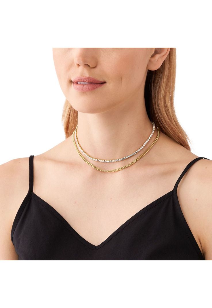 Collar Doble Michael Kors Dorado Mujer-2