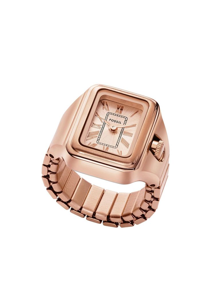 Reloj-Anillo Fossil ES5345 Oro Rosa Mujer-0