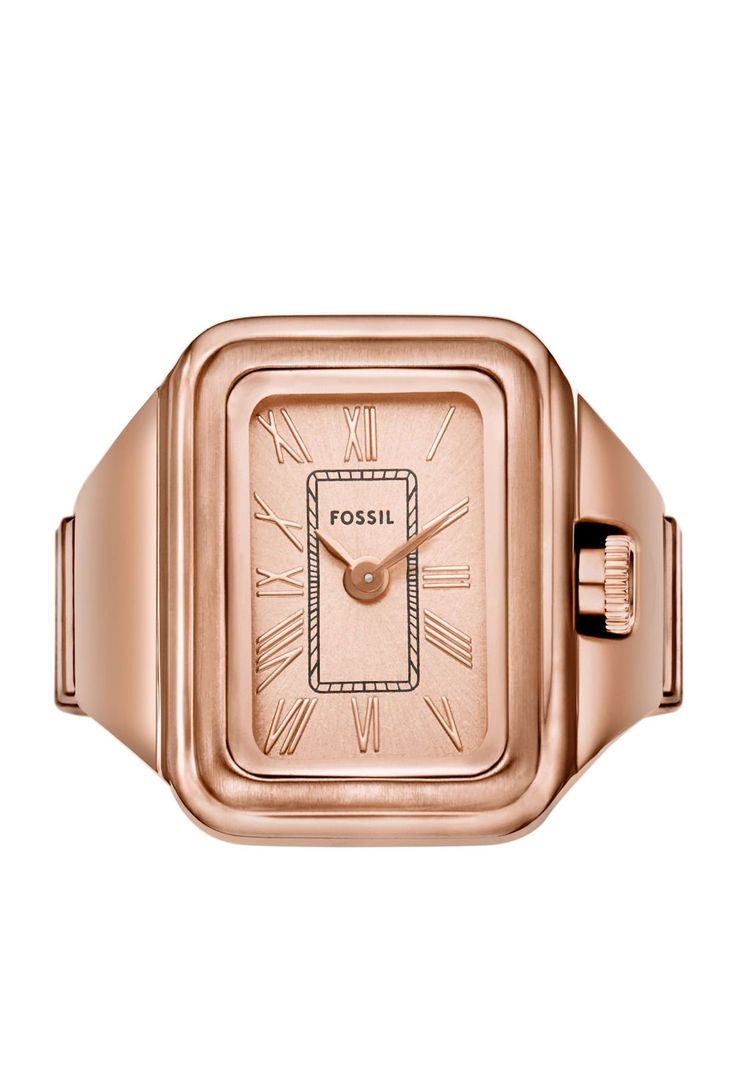 Reloj-Anillo Fossil ES5345 Oro Rosa Mujer-2
