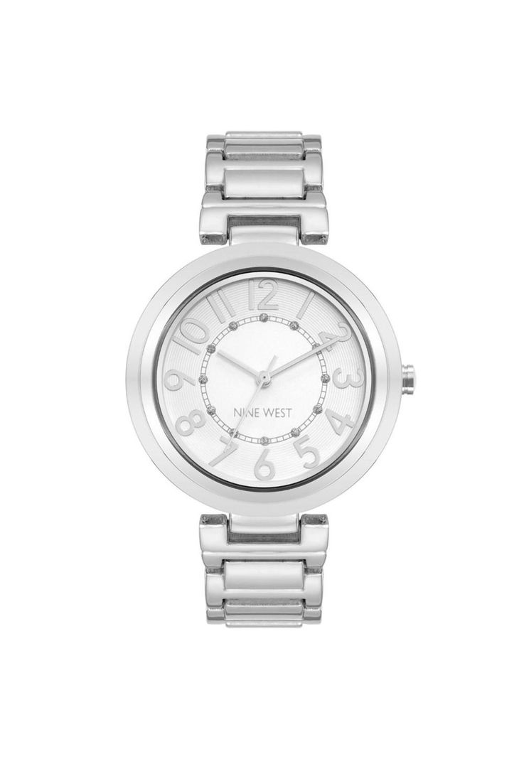 Reloj Plateado Nine West Mujer NW/1893SVTT-0