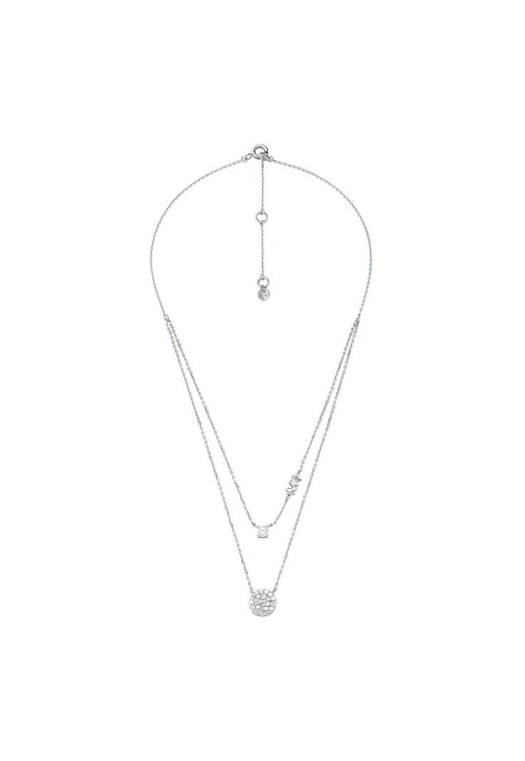 Collar Doble Michael Kors Plateado Mujer-1