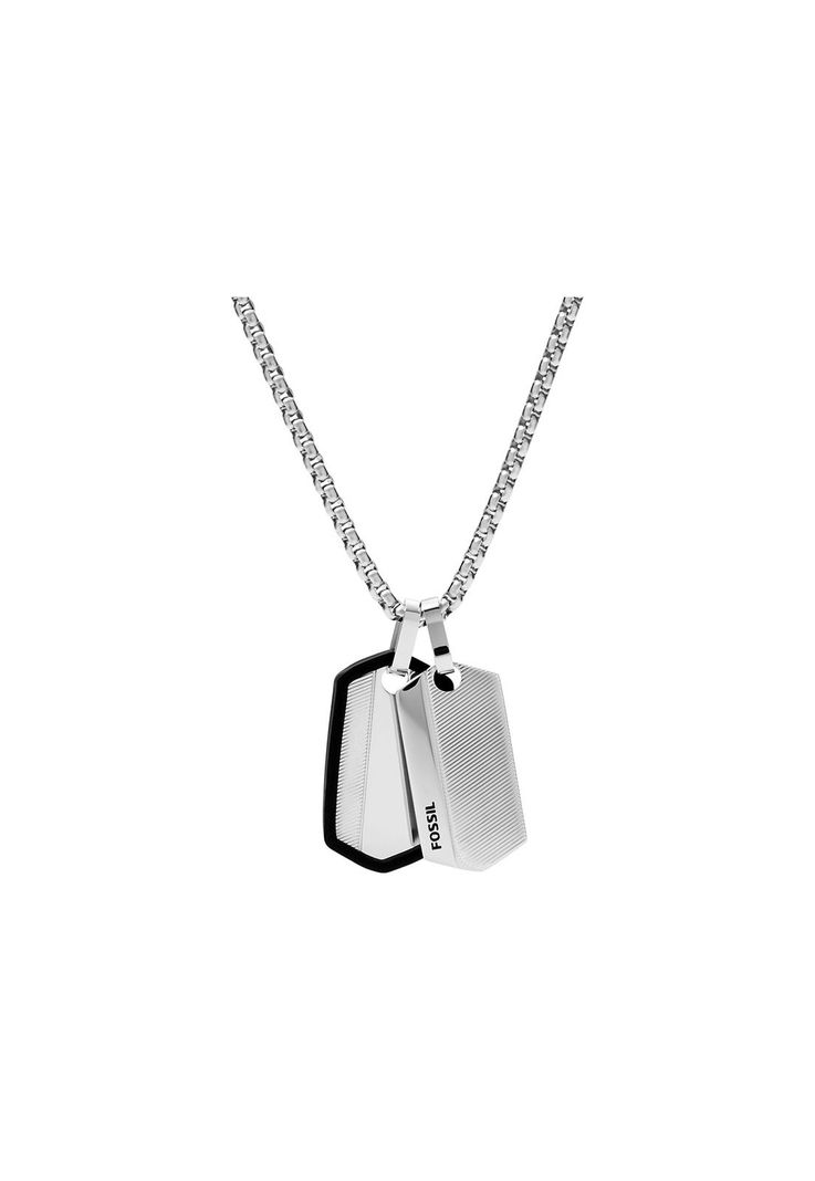 Collar Fossil  JF03996040 Plateado Hombre-0