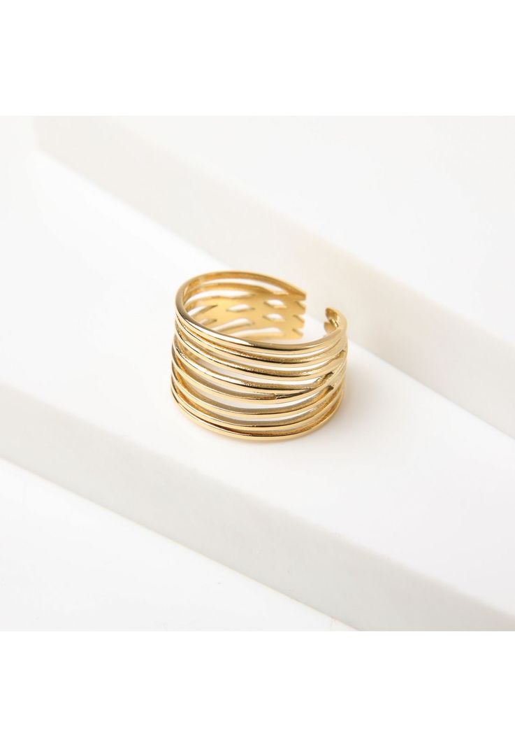 Anillo 19v69 Dorado Mujer STR340