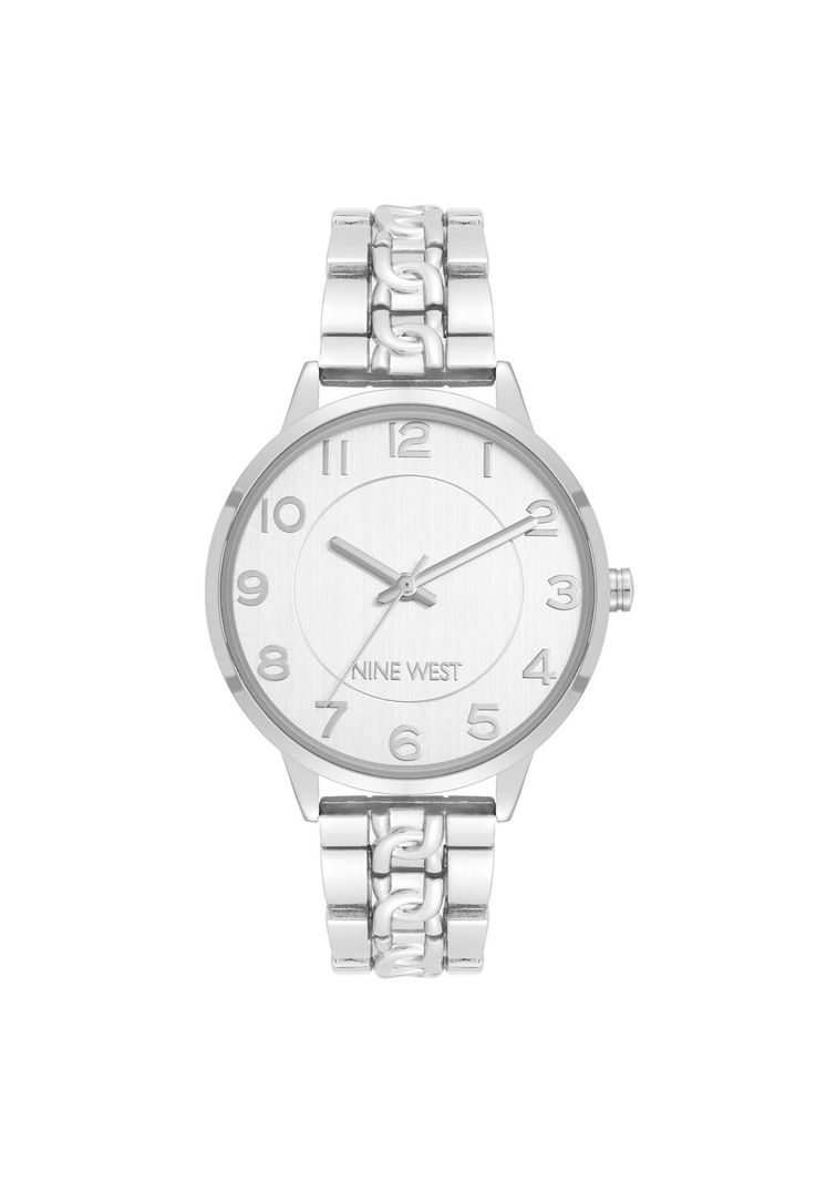 Reloj Plateado Nine West Mujer-0