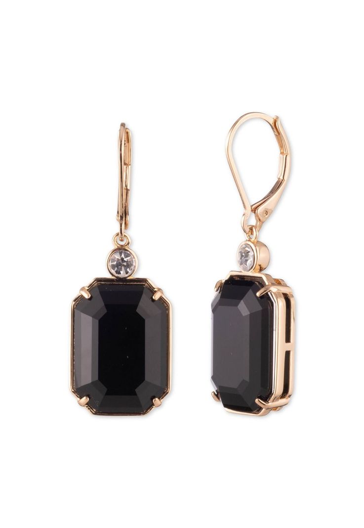 Aros Colgantes Ralph Lauren Negro Mujer-0