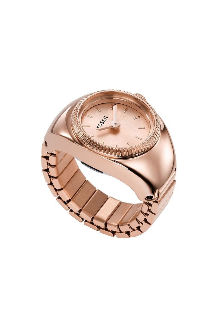 Reloj-Anillo Fossil ES5247 Oro Rosa Mujer-0